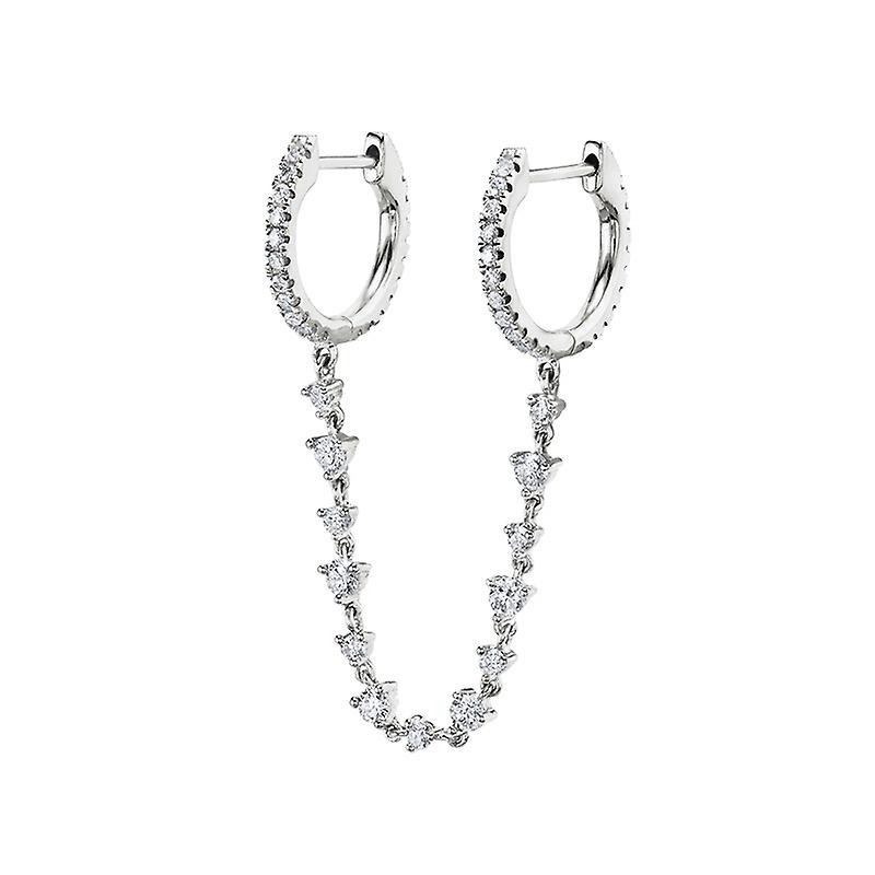 Cercei S925 Silver Pin Color Chain
