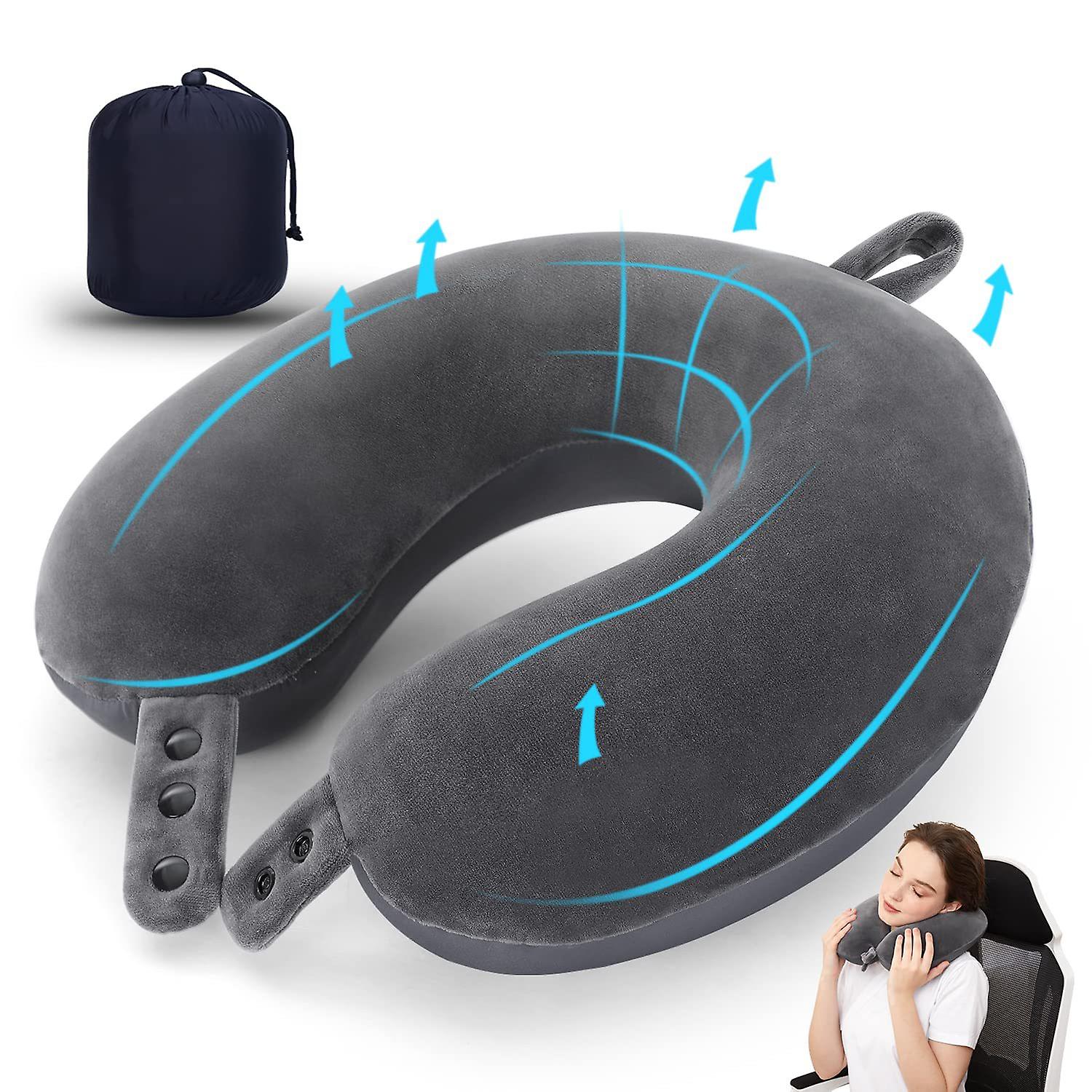 U Shape Pillow Travel Neck Pillow Memory Foam Airplane Pillow For Head Support Soft Adjustable Pillow