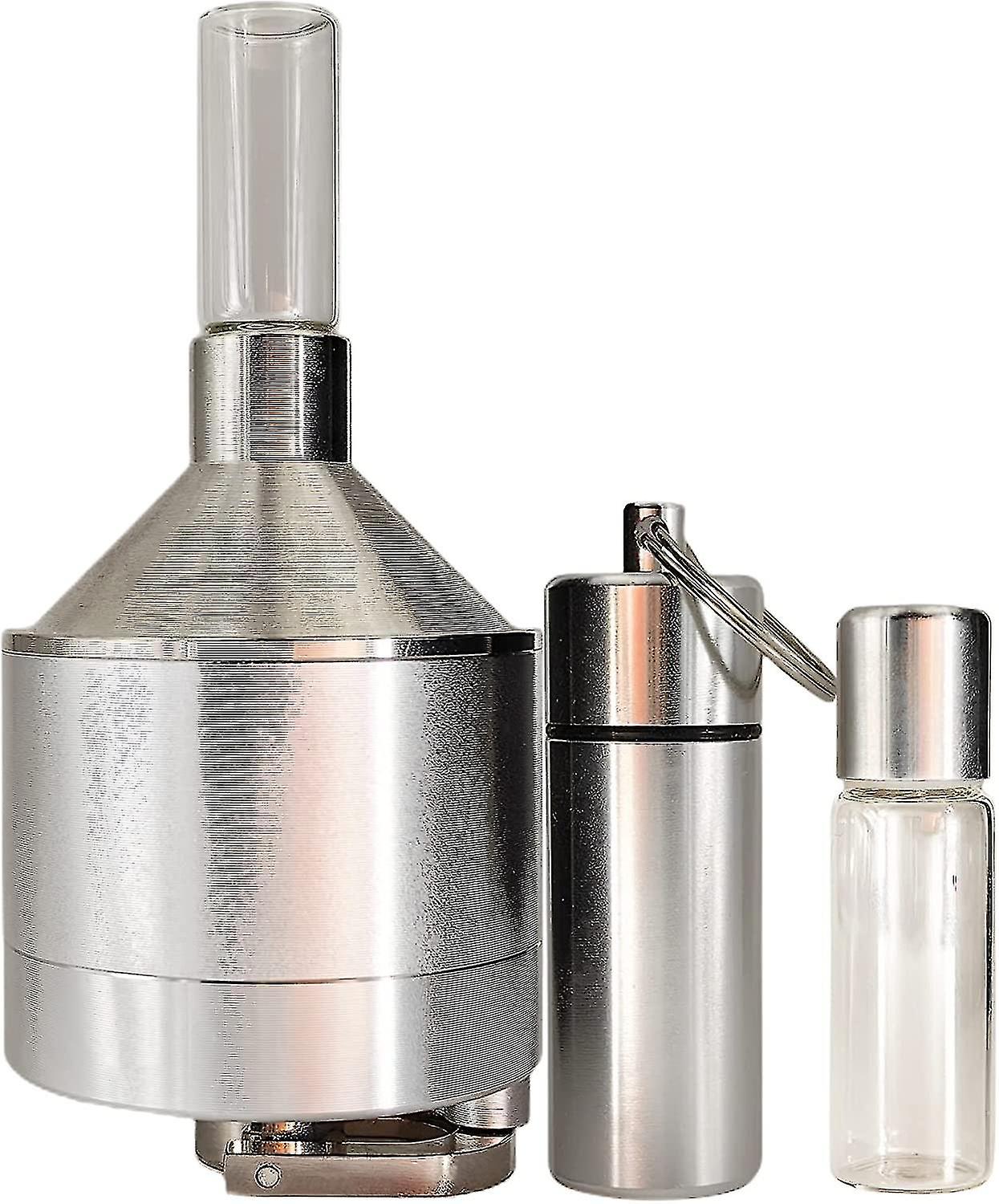 Kitchen Spice Grinder[superfine Grinding]pepper Grinder Set, Silver