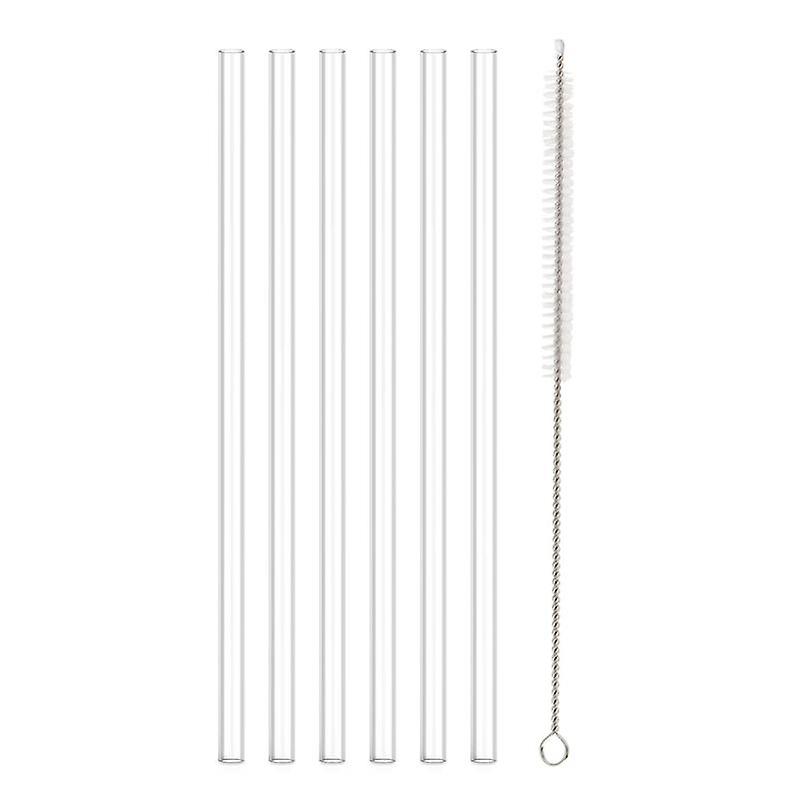 1 Set Replacement Drinking Straw with Cleaning Brush Reusable Transparent Plastic 20/30/40 OZ Advent
