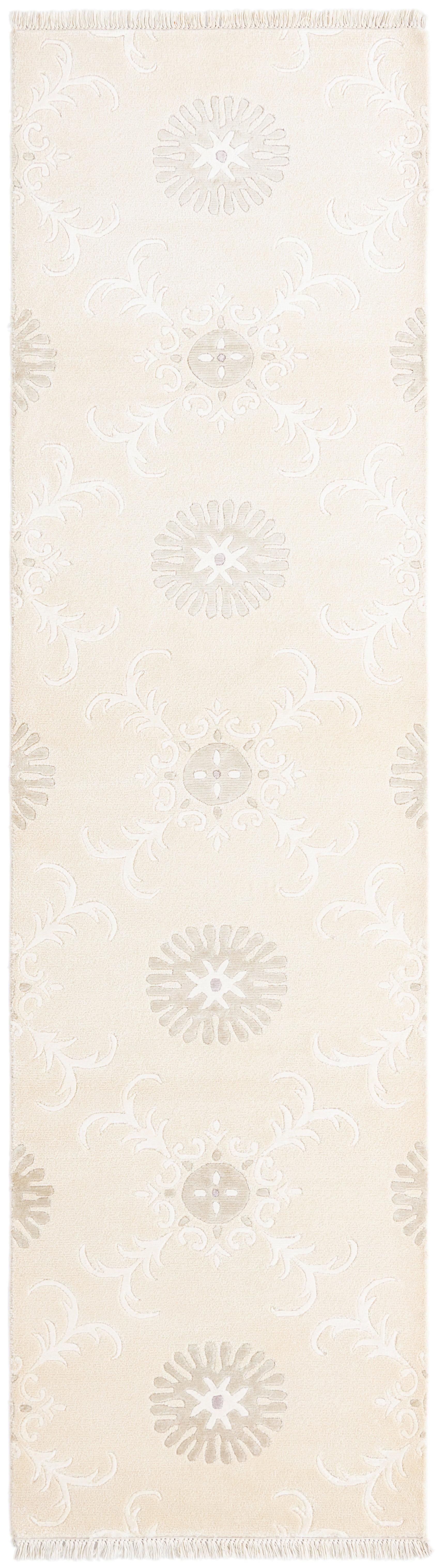 Hadorn Darya-印度 79x297 带米色手摇织机印度地毯