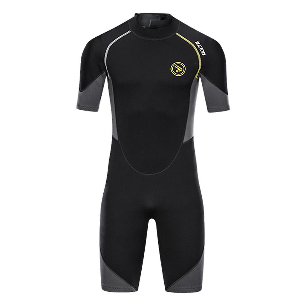 Herren 1,5 mm Neoprenanzug Shorty Bademode Back Zip Neopren für Tauchen Erwachsene S