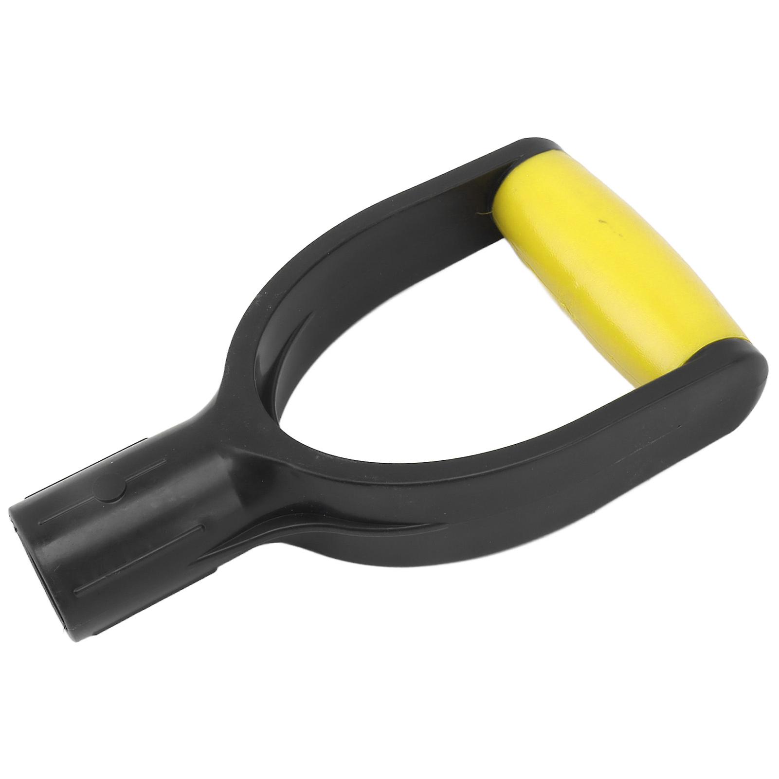 Shovel D Grip Handle 32mm Inner Diameter Silicone Grip Reinforcement Snow Shovel Handle Replacement for Digging Raking Tool Yellow Black 
