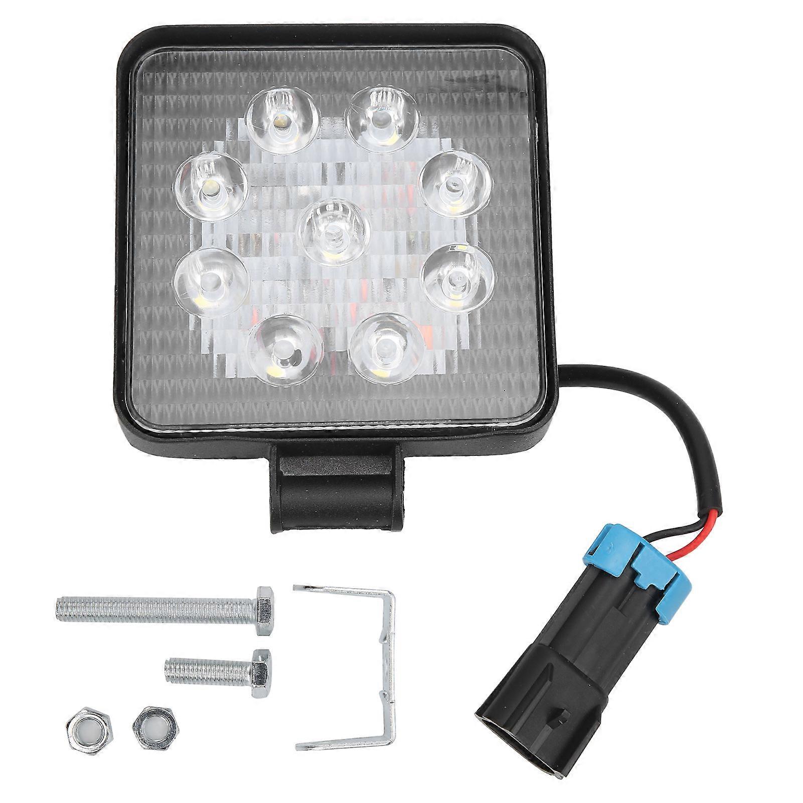 Square LED work light for cars 27W universal driving spotlight