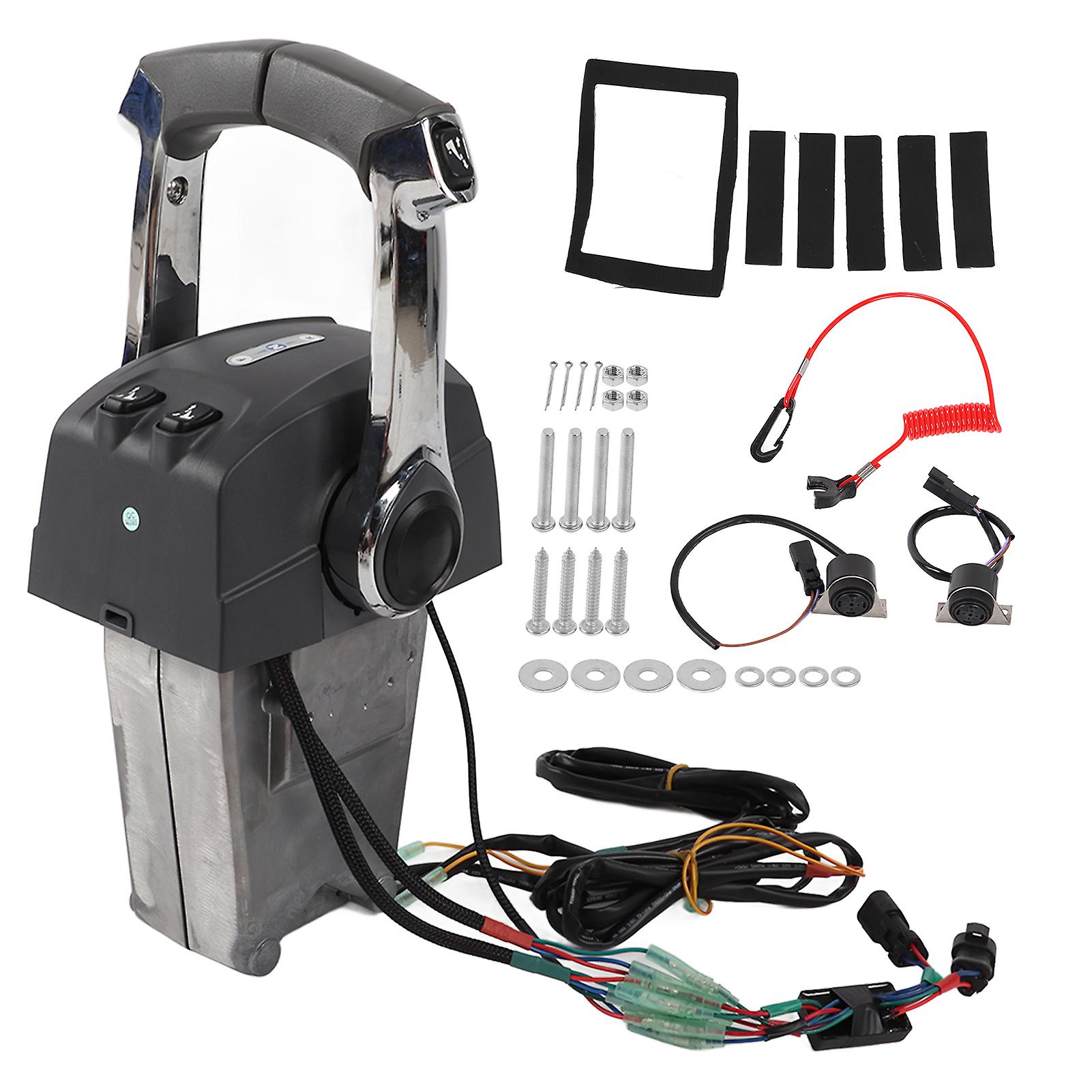 Outboard Remote Throttle Control Box Kit Twin Lever 5006184 Marine Accessory for Boat Engines