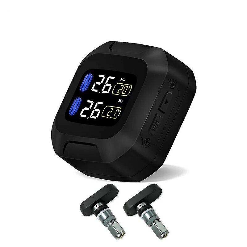 Wireless Motorcycle Tpms Tire Pressure Monitoring System Motor Tyre Alarm 2 Sensor Tools For Bmw For Kawasaki