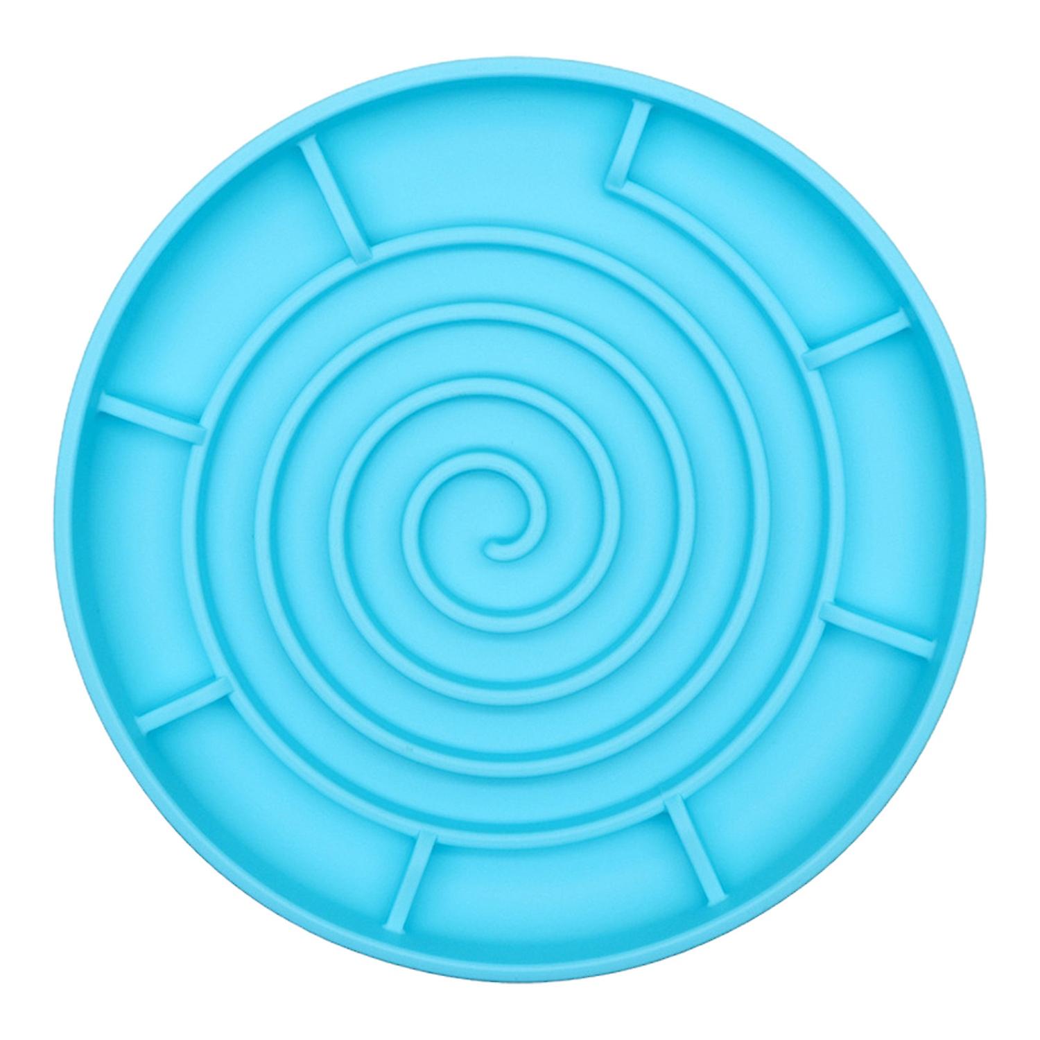 Silicone Slow Feeder Spiral Slow Feeder Dog Bowl Non-Slip Pet Licking Mat with Maze Design for Fast