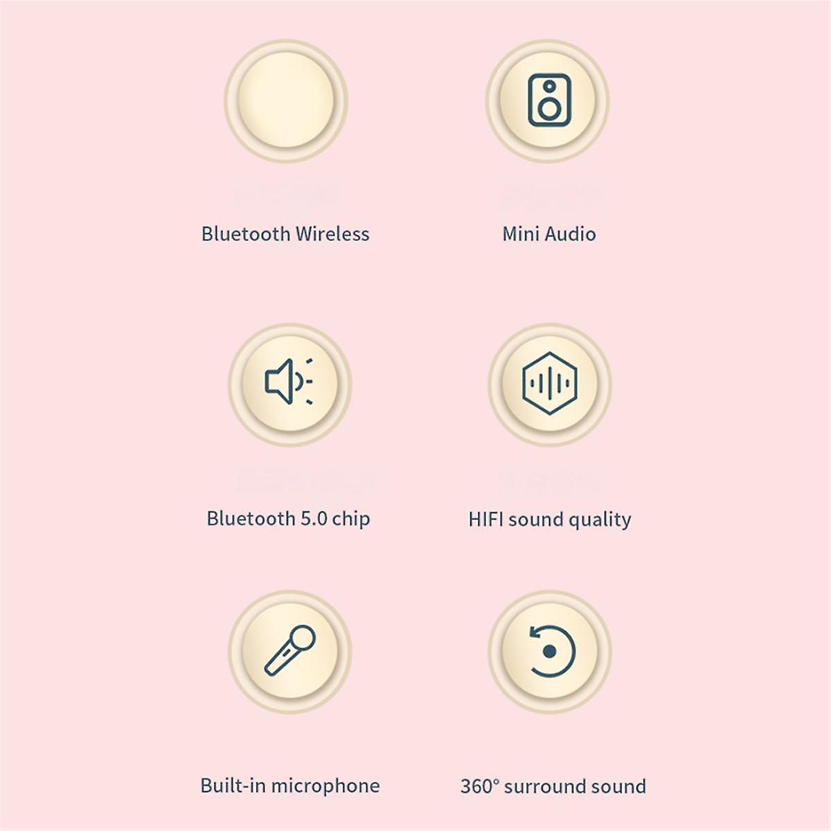 Mini karaoké audio avec 2 microphones sans fil pour enfants adultes, jouet de haut-parleur Bluetooth portable pour