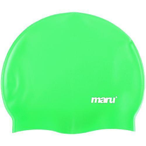 Maru Solid Silicone Swim Caps Green - Womens