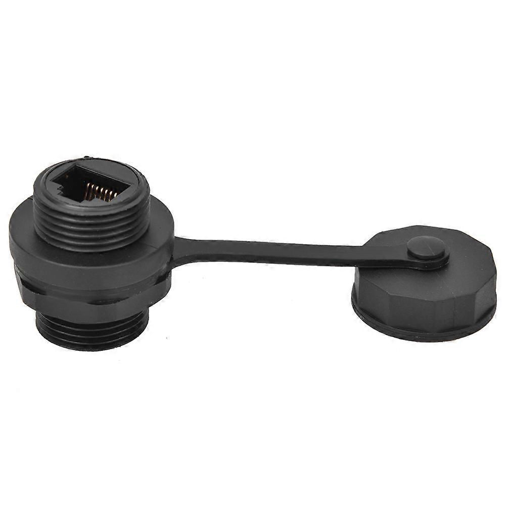 IP67 Waterproof RJ45-8P Black CAT5/6 Network Cable Socket