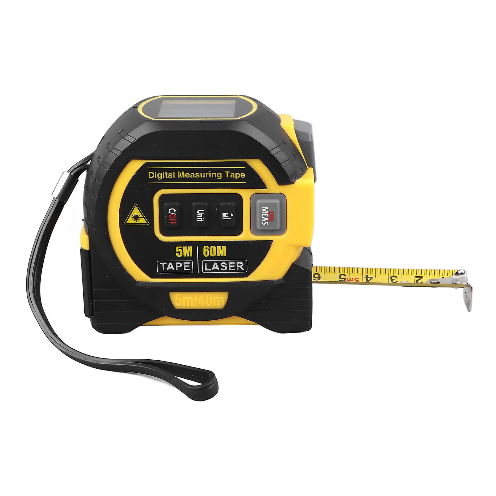 Measuring Sight 3-in-1 60m Laser Tape Measure Yellow with 5m Tape