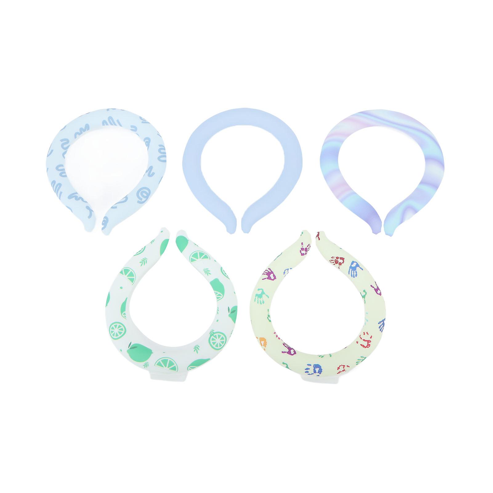 5PCS Neck Cooling Tube TPU PCM Wearable Neck Cooling Wrap Reusable Neck Cooler for Summer Heat Outdoor