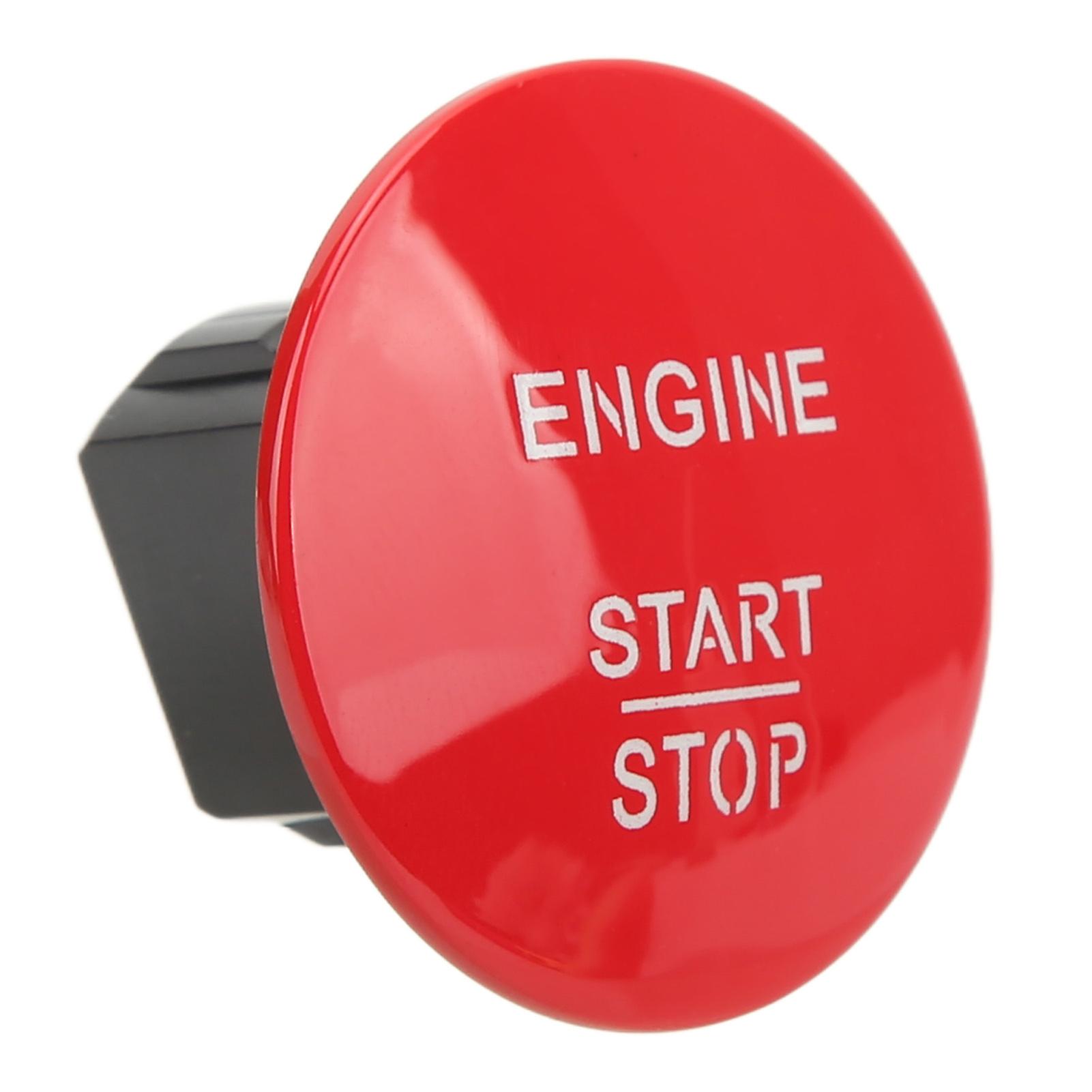 Engine Start Stop Button Engine Start Push Button Ignition Button Switch Replacement for Mercedes‑Benz CL550 E350 CLS350 Red
