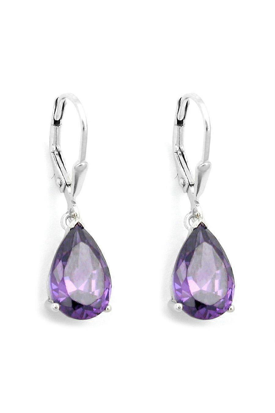 Leverback Earrings Zirconia Drops Silver 925 - Gl92444