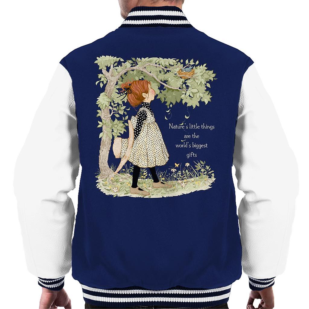 Holly Hobbie Natures Little Things Light Text Men's Varsity Jacket