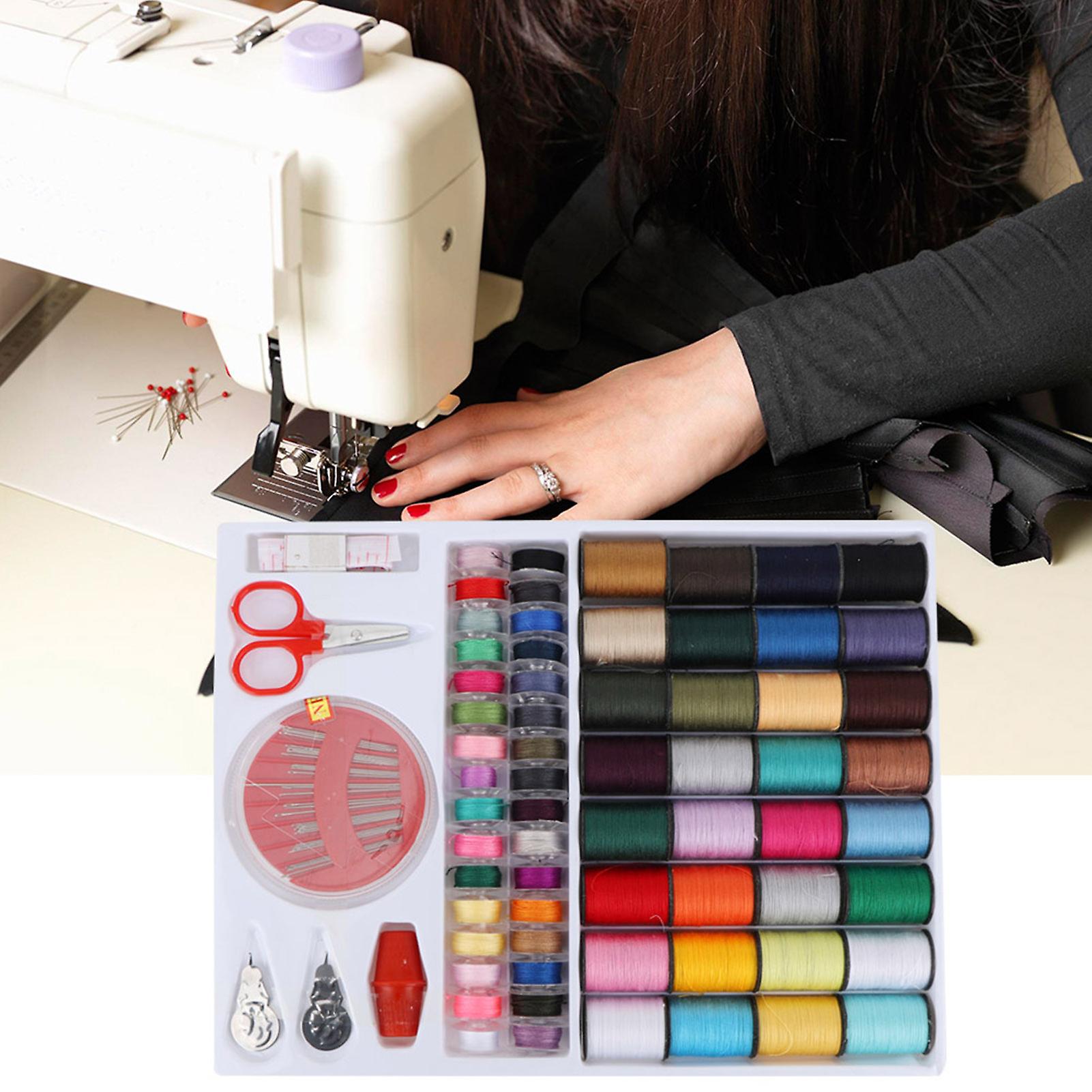 64PCS Colorful Hand Machine Sewing Thread Cord Set Clothes String Spool Box FR-197
