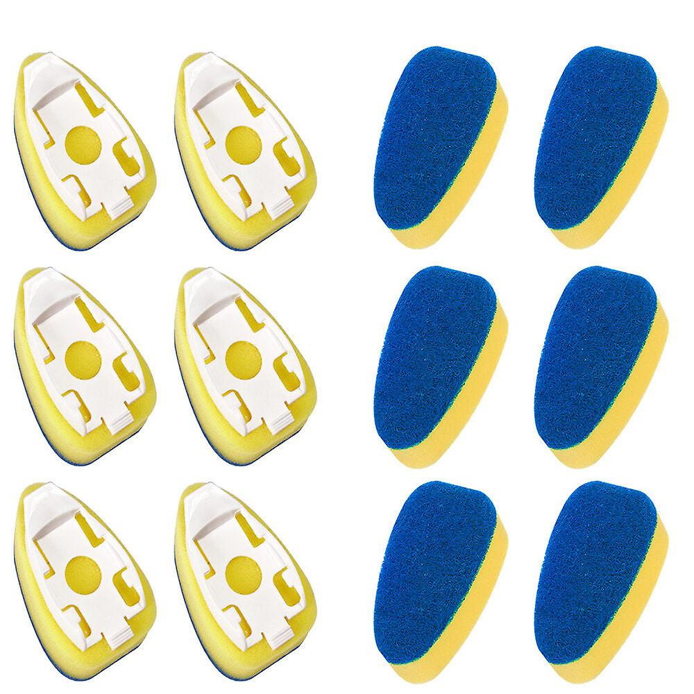 12Pcs Charminer Wand Sponge Heads Refill Sponge Cleaning Replaceable Brush Heads