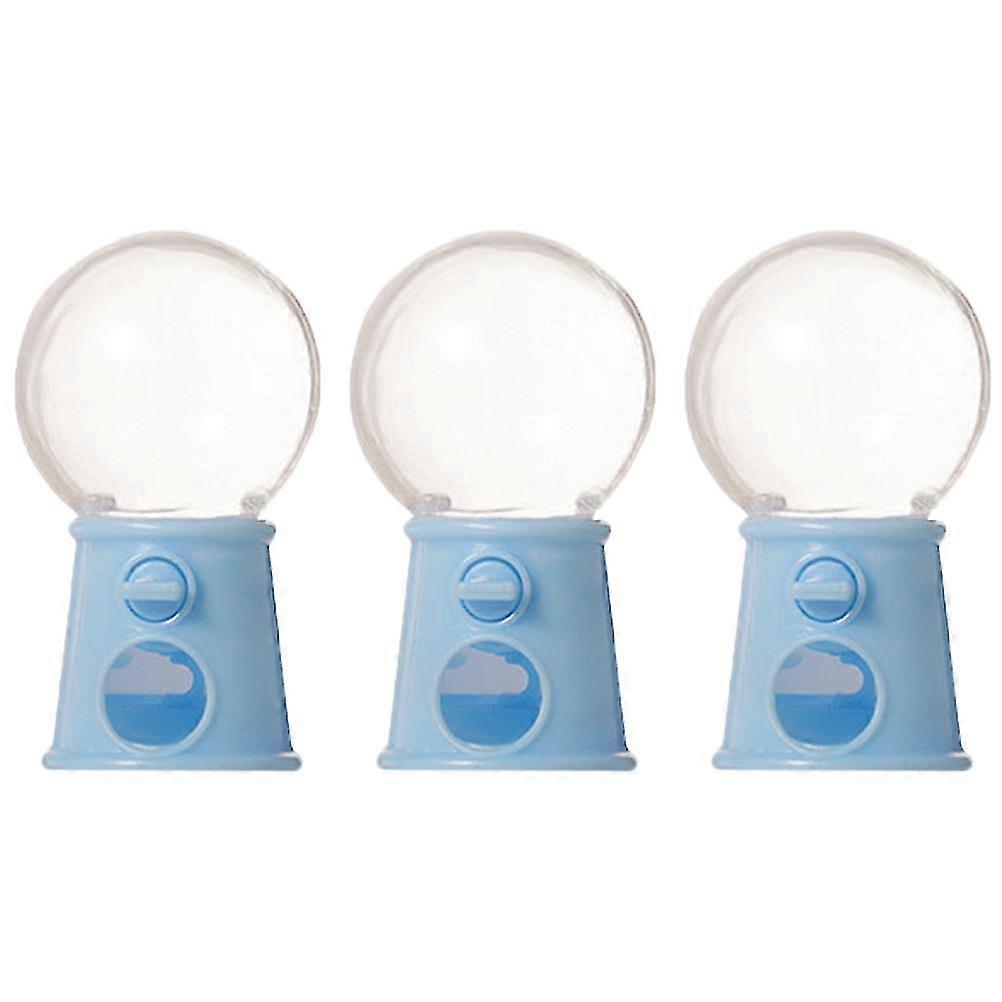 3pcs Mini Gumballs Machines Toys Plastic Candy Dispenser Candy Catcher Machines for Children