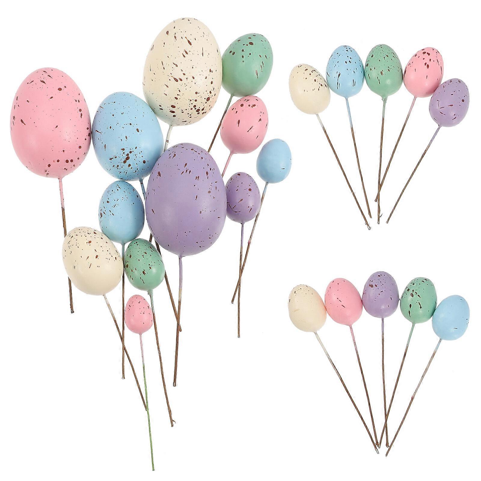 35Pcs Easter Foam Eggs Decoration DIY Easter Basket Stuffer Easter Eggs Cupcake Topper