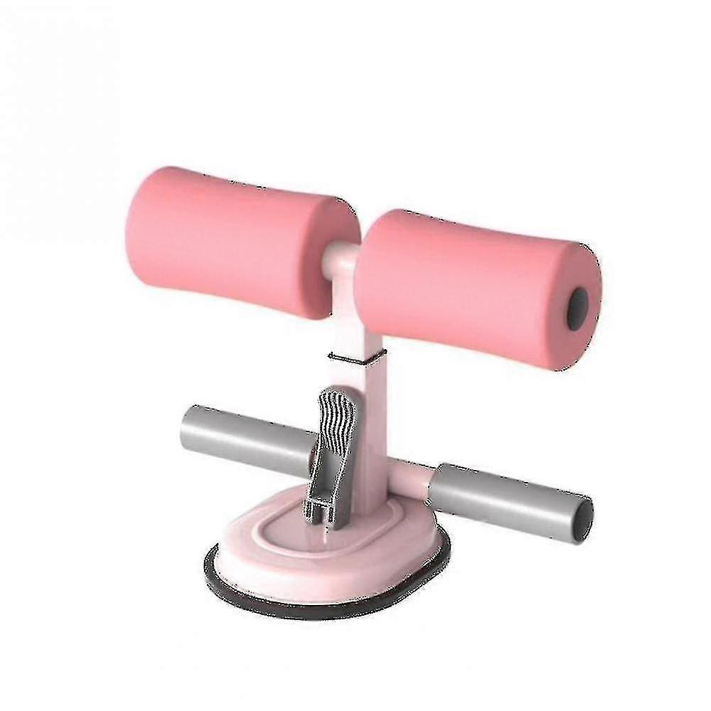 Parallel Bars Sit Up Sucker Aid Adjustable Floor Sit Up Exercise Device Indoor Equipment(pink)