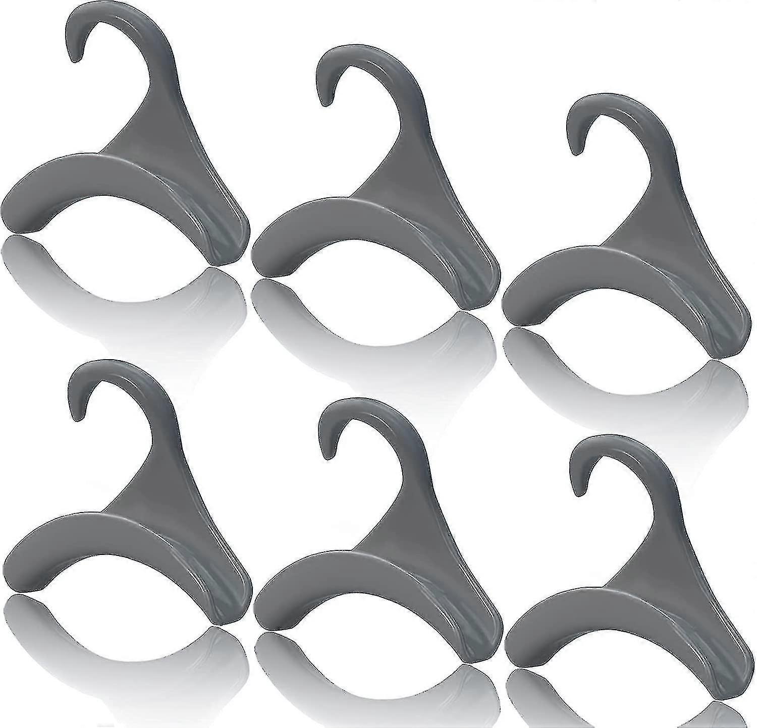 6pcs Durable Purse Handbag Hanger Hook (gray)