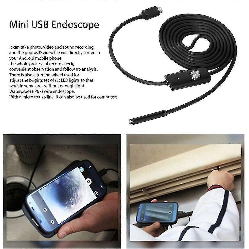 Waterproof 720p 5.5mm 1.5m Endoscope Borescope Inspection Scope For Android