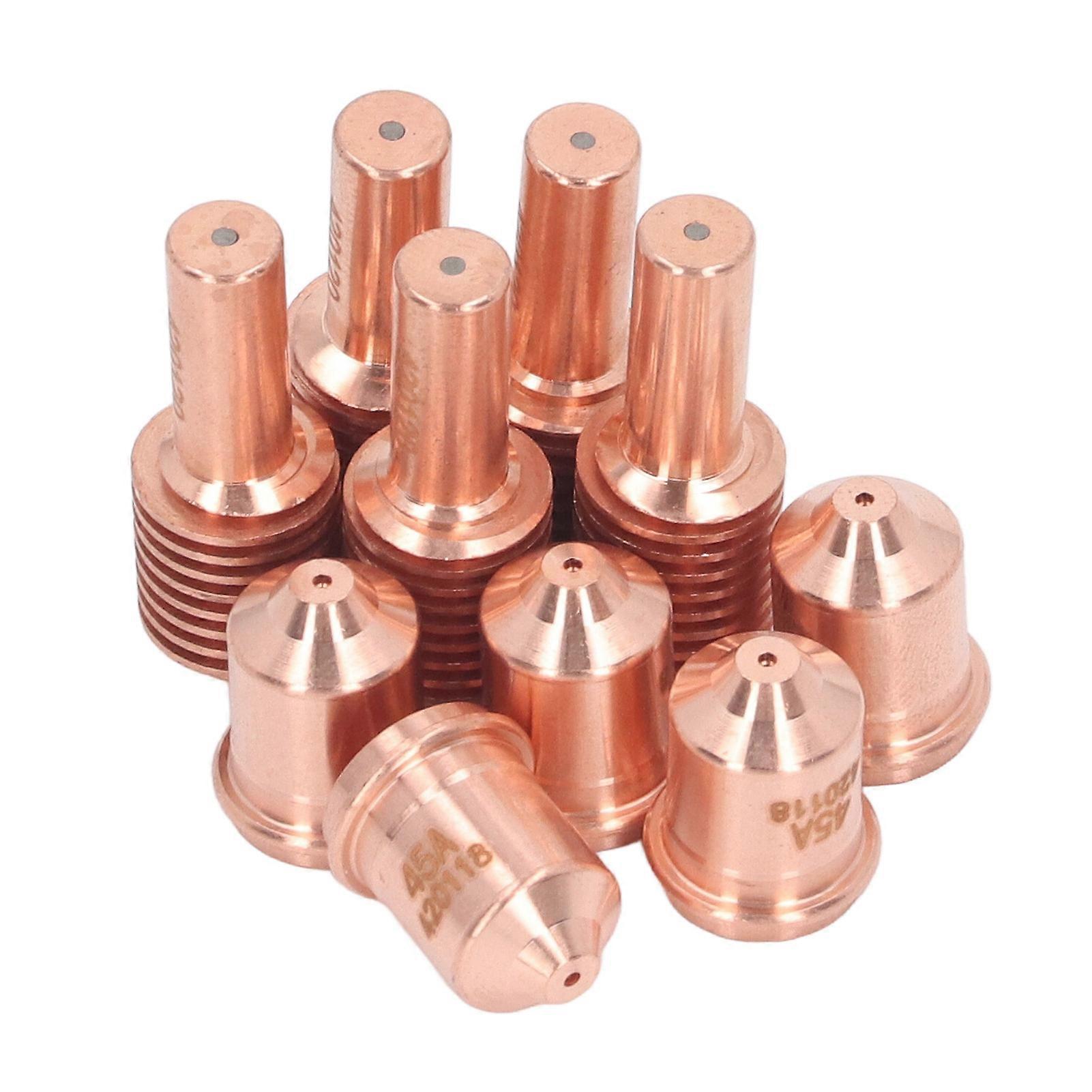 Plasma Electrode Nozzle 10Pcs Cutting Torch Consumables Set Replacement for PMX 30XP Equipment