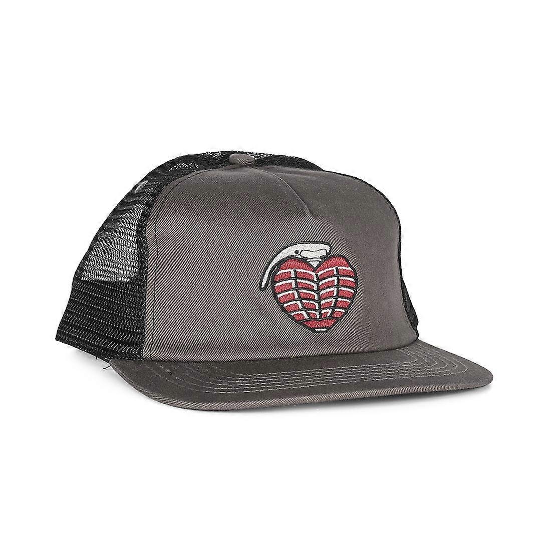 Thunder OG Grenade Mesh Back Trucker Cap - Grau/Kastanienbraun