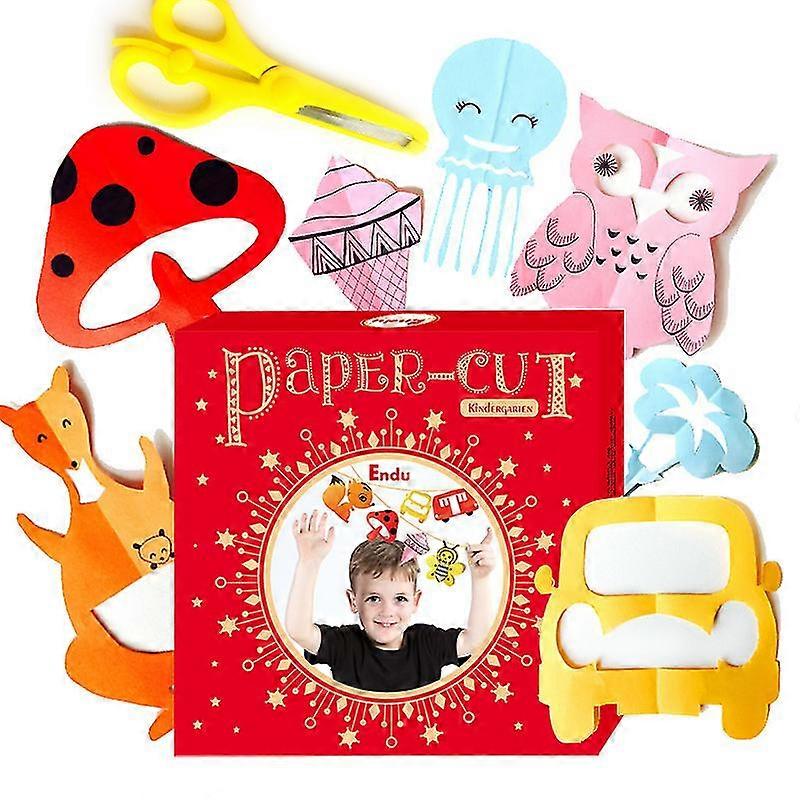 Endu Children'S Handmade Chinese And English Paper-Cut 200 Kinds Of Printing Colored Paper Free Tutorial Book