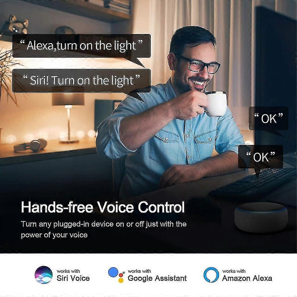 16a Eu Smart Plug Wifi Socket Energy Mon Timing Function Tuya Smartlife App Control Compatible With Alexa Google Assistan