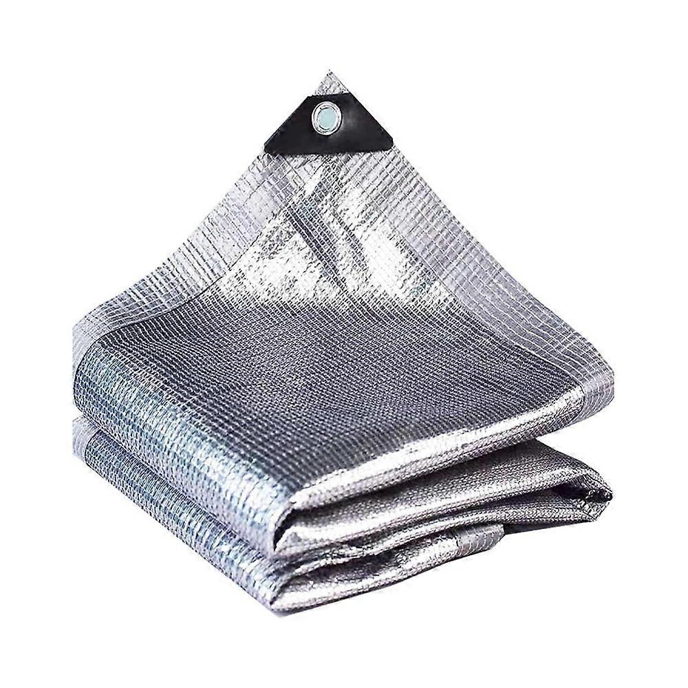 99% Aluminum Shade Cloth Reflective Aluminum Shade Cloth Sunshade Cover with Grommet Net Sunscreen Fabric Shade Net