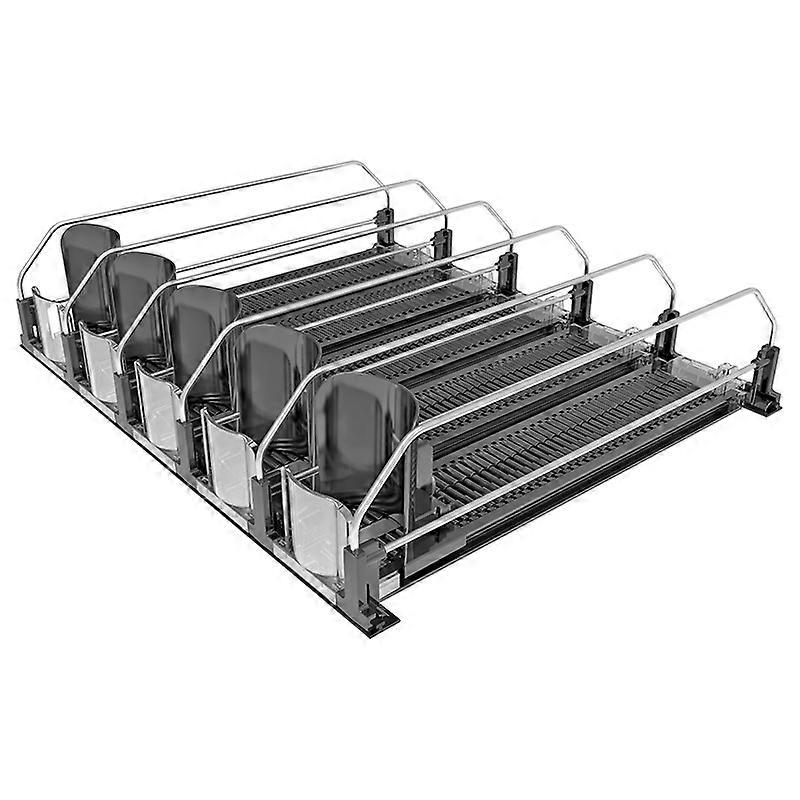 Adjustable 5-Piece Soda Can Organizer for Refrigerators & Pantries