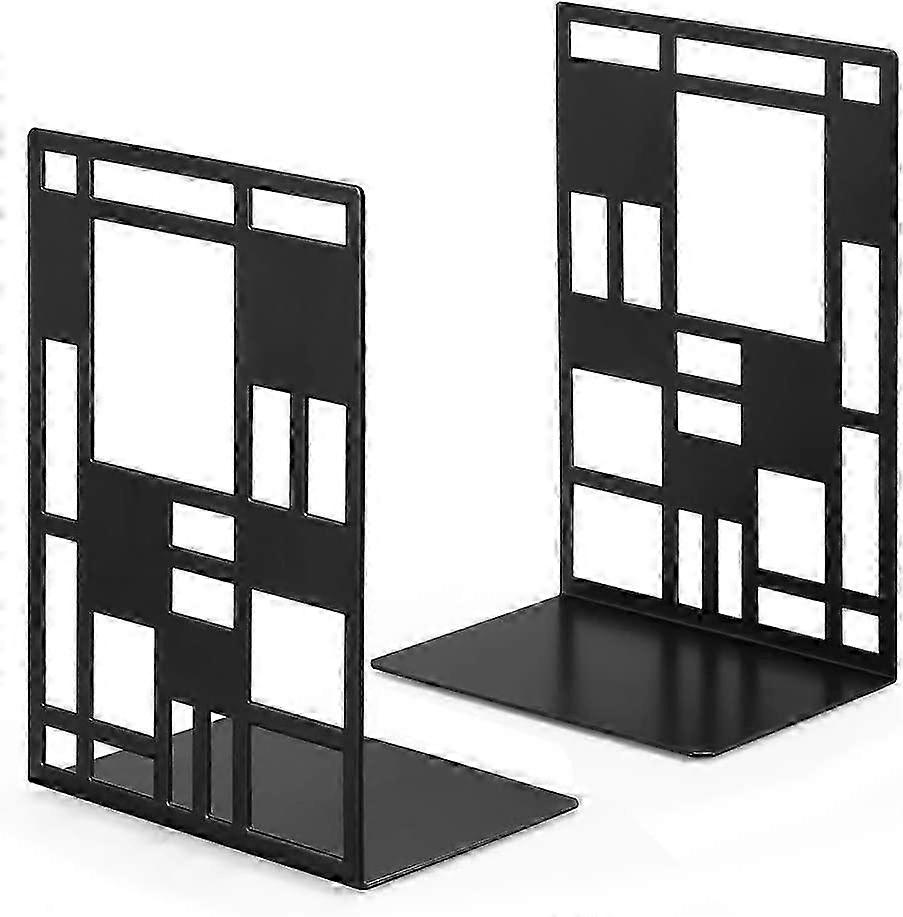 1 pair of abstract design book clapboard holders -black