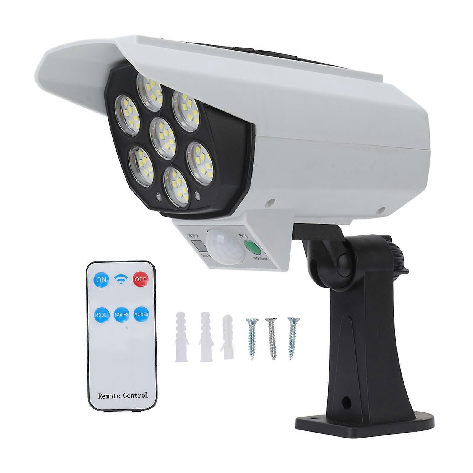 Solar Induction Light Security Camera Shape High Safety IP64 Waterproof Sensitive Solar Sensor Lamp with Remote Control NO.9367