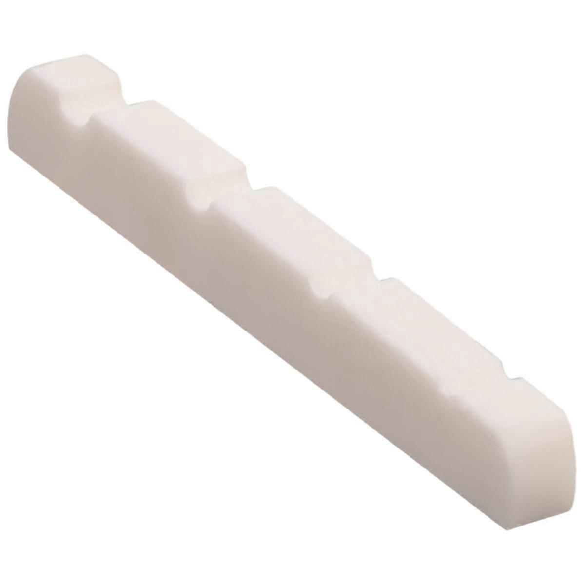 Pre-slotted Flat Bottom Bone Bass Nut for 4 String PB Precision Bass Jazz Bass, 38x3.5x5/4.5mm