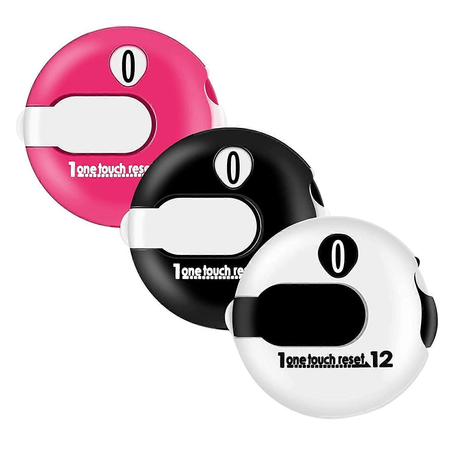 3 Pcs Mini Golf Score Counter Golf Stroke Counter with One Contact Reset Shot Putt Indicator Sport