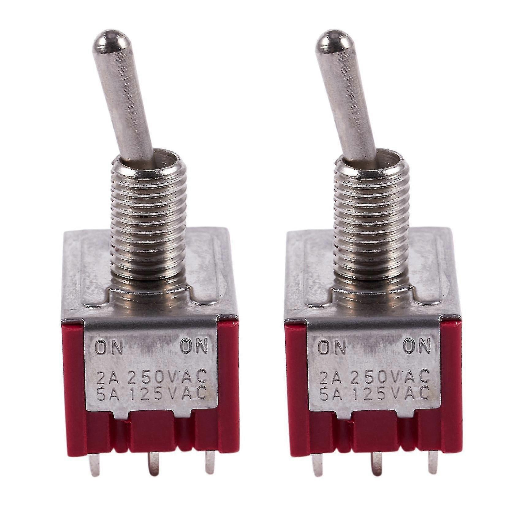 2x Ac 250v 2a 125v 5a On/on 2 Position Toggle Switch