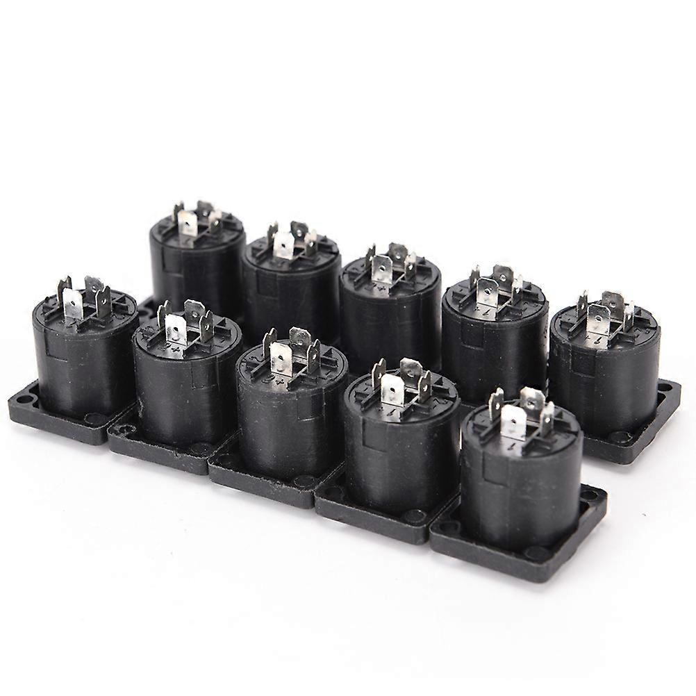 10Pcs Speakon 4 Pole Female Jack Compatible Audio Cable Connector Socket Panel 26*31*336mm
