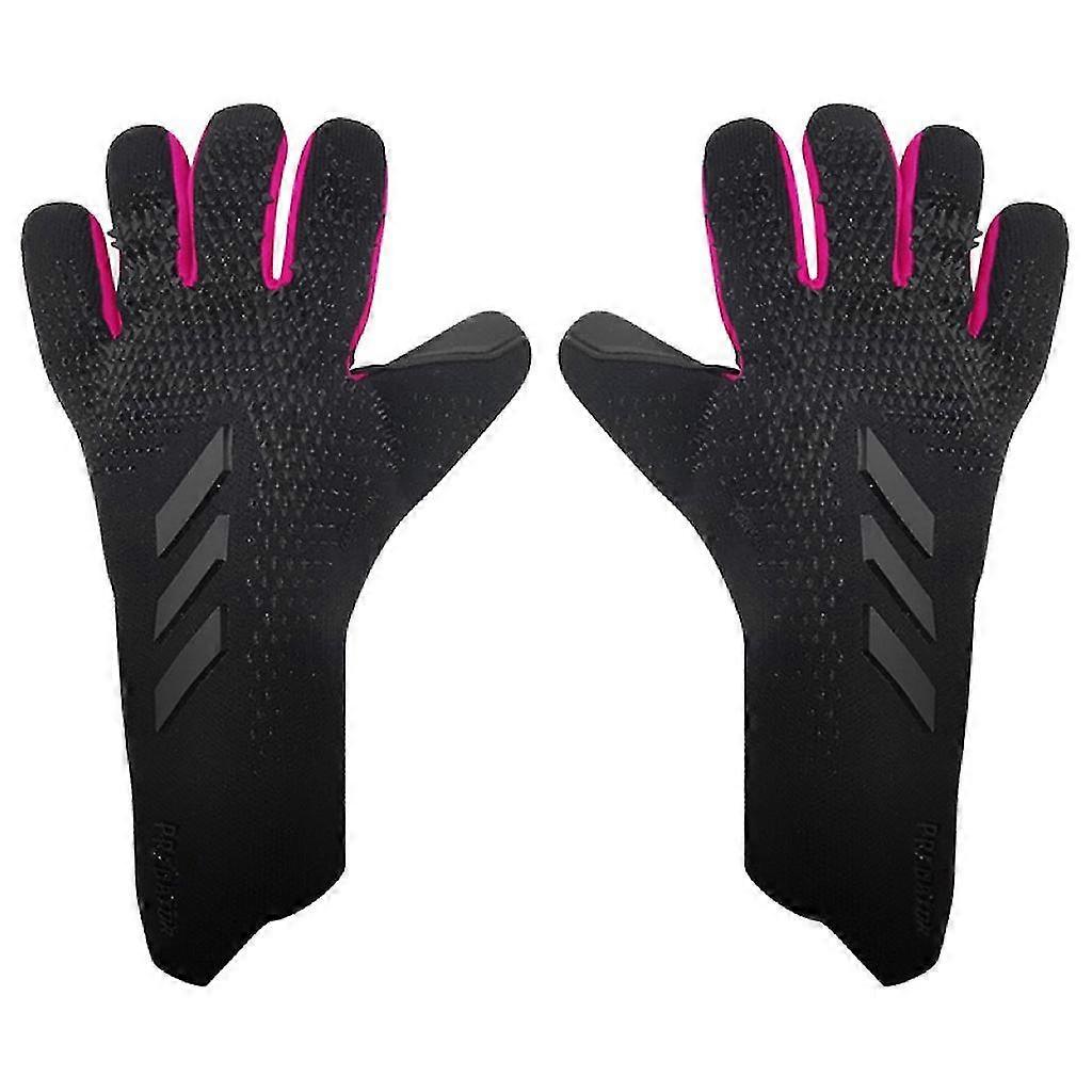 שוער כדורגל שחור ורדים מעובה כפפות לטקס בסגנון למבוגרים