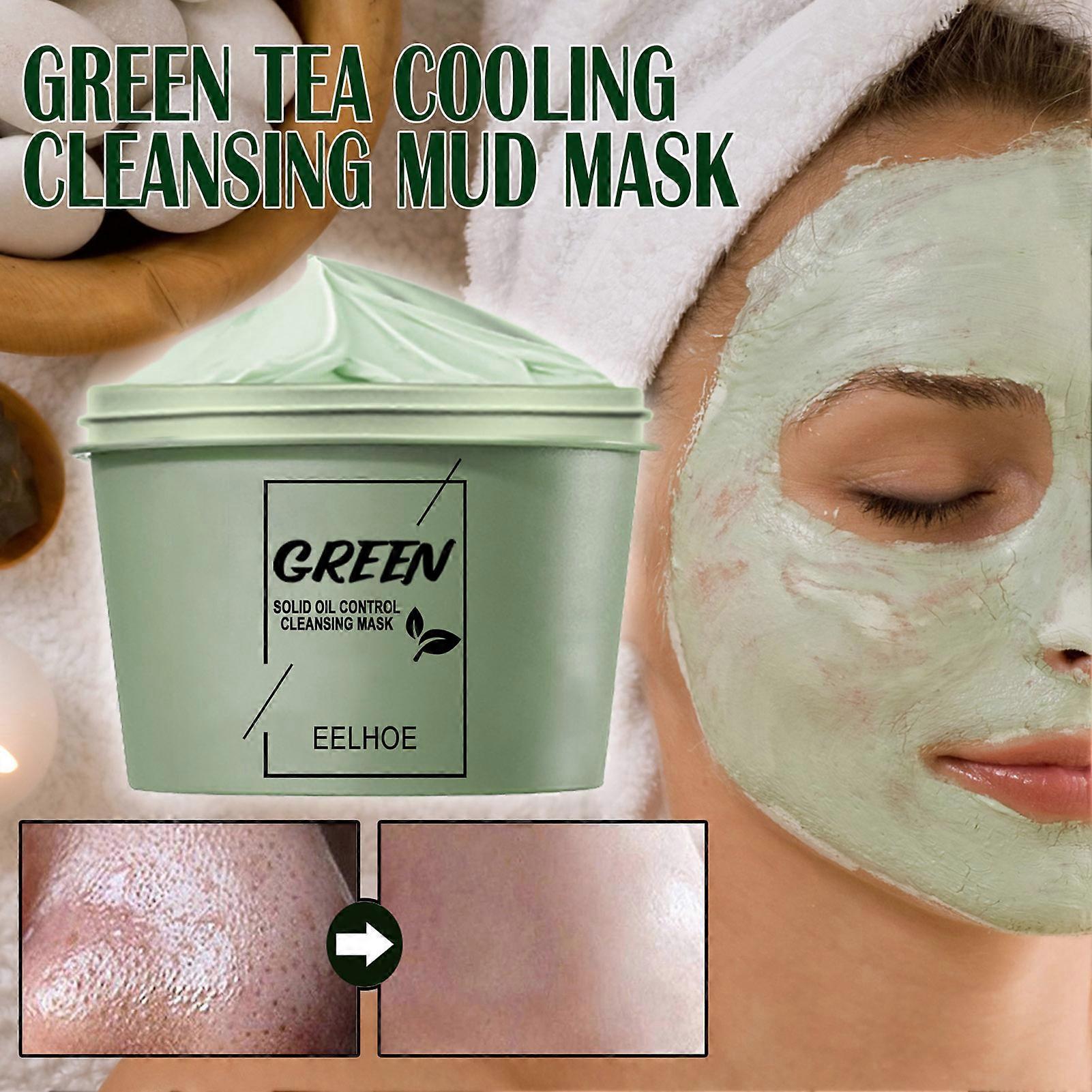 50g Green Tea Cleansing Mud Mask Deep Cleansing Moisturizing Mask for Most Skin Type Treatment
