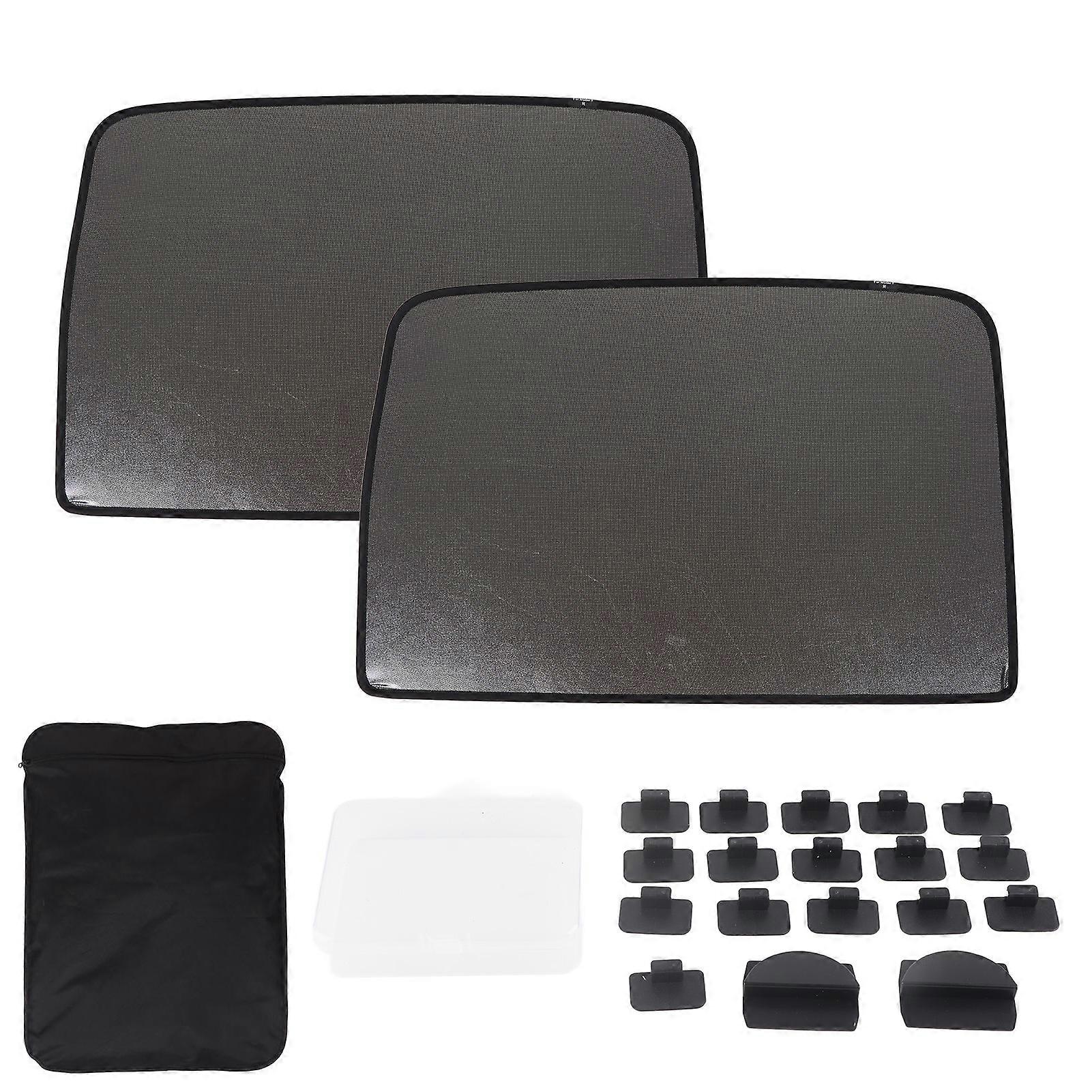 سقف زجاجي للسيارة مظلة أقمشة غير منسوجة عازلة للحرارة تنفس بديل للحماية من الأشعة فوق البنفسجية لتسلا موديل Y 2021 إلى 2023 أسود