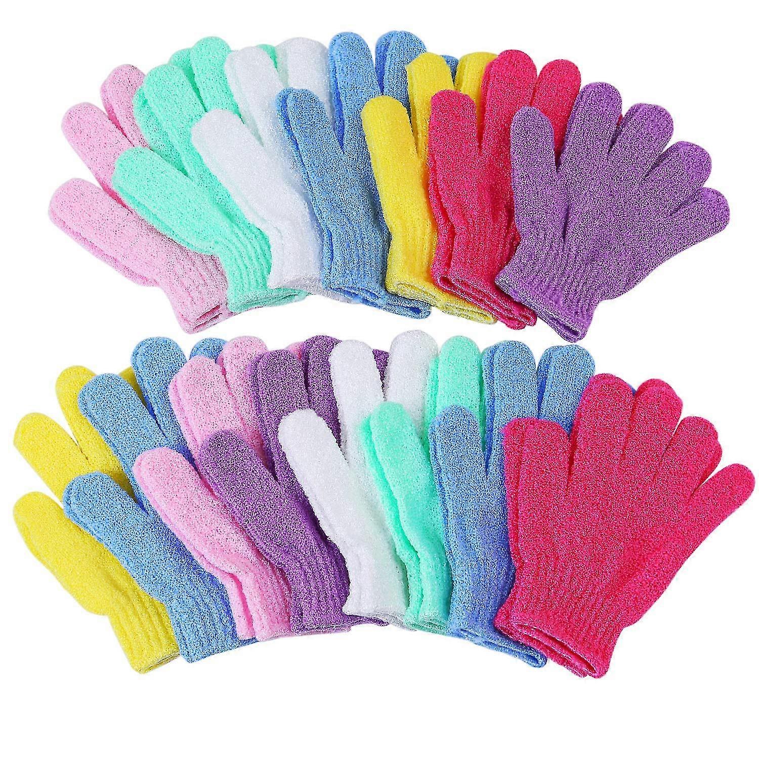 15 Pairs Exfoliating Gloves Double Sided Deep Clean Dead Skin And Improves Blood Circulation Bath Gloves