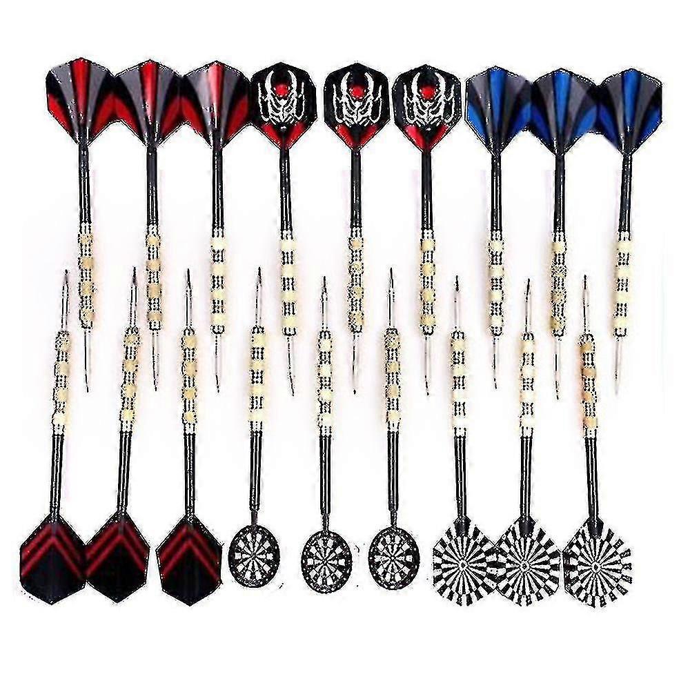 18 Pcs Professional Steel Tip Darts, With Nice Flying Wings