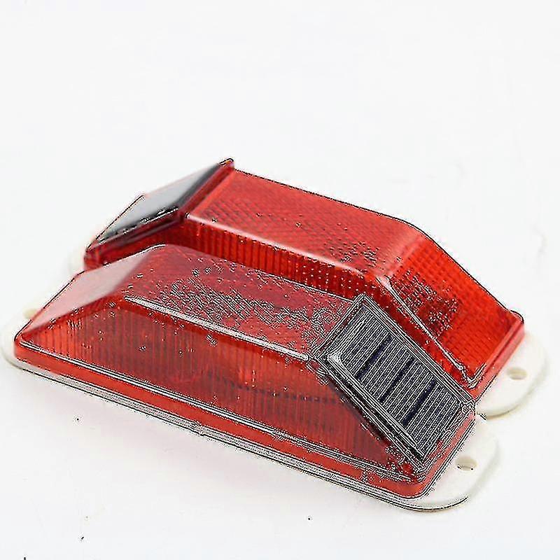 Ip65 Waterproof Super Bright Led Solar Strobe Warning Light For Driveway Dock Building (2pcs)_red-sfygv
