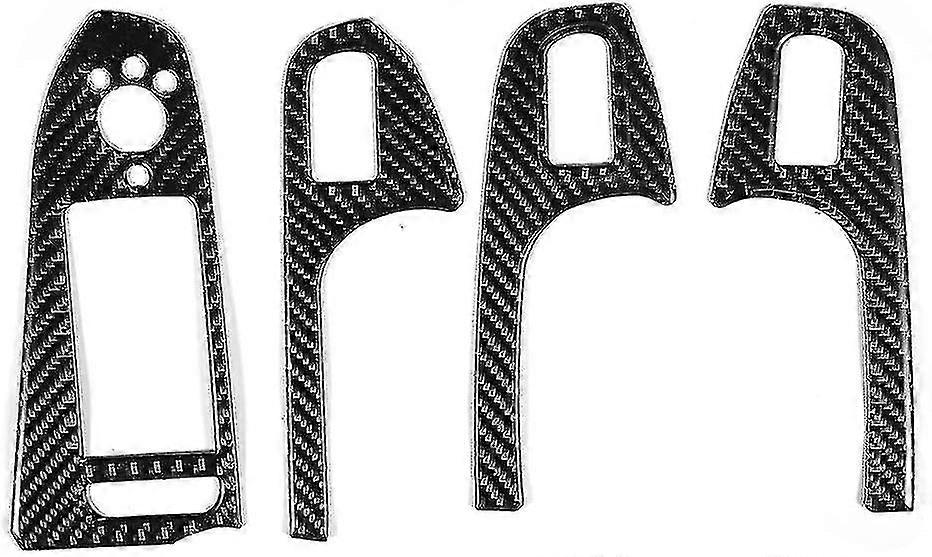 Carbon Fiber Door Window Lift Button Panel Border Sticker Fit For A4 B8 A5 Q5