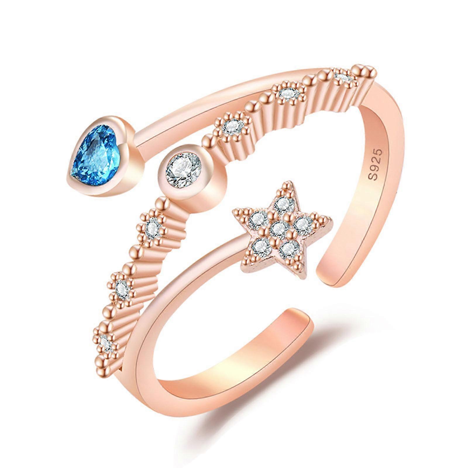 Retro Diamond Five-pointed Star Simple Student Atmosphere Index Finger Ring