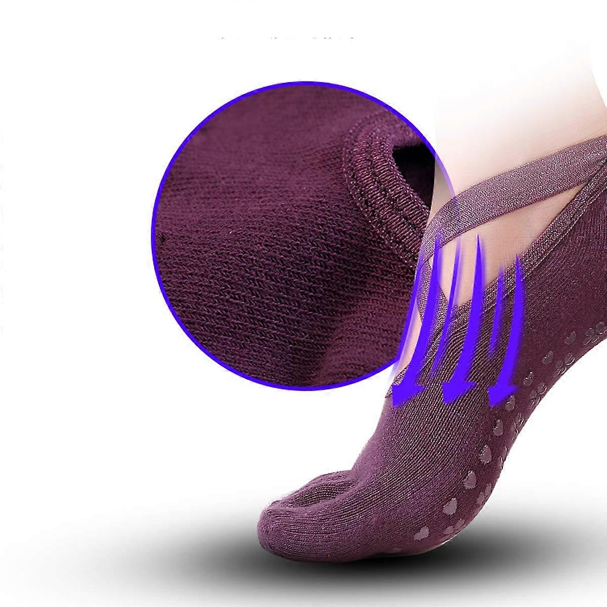 Sunolkie Yogasokken Pilates Tabi Sokken Antislip Sokken voor Vrouwen, Dansstudio, Indoor Oefening, Yoga Pilates Ziekenhuis Moederschap, Roze, Eén maat