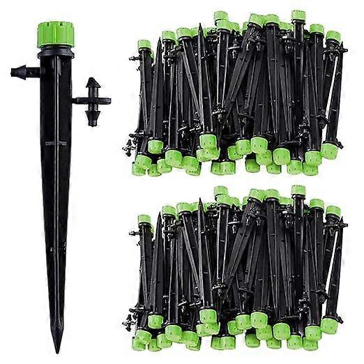 100 pcs Micro Drip Irrigation Sprinkler, 360 Degree 8 Holes Water Flow Irrigation Sprinkler for 4/7 Hose, Suitable for Garden Drip Irrigation System
