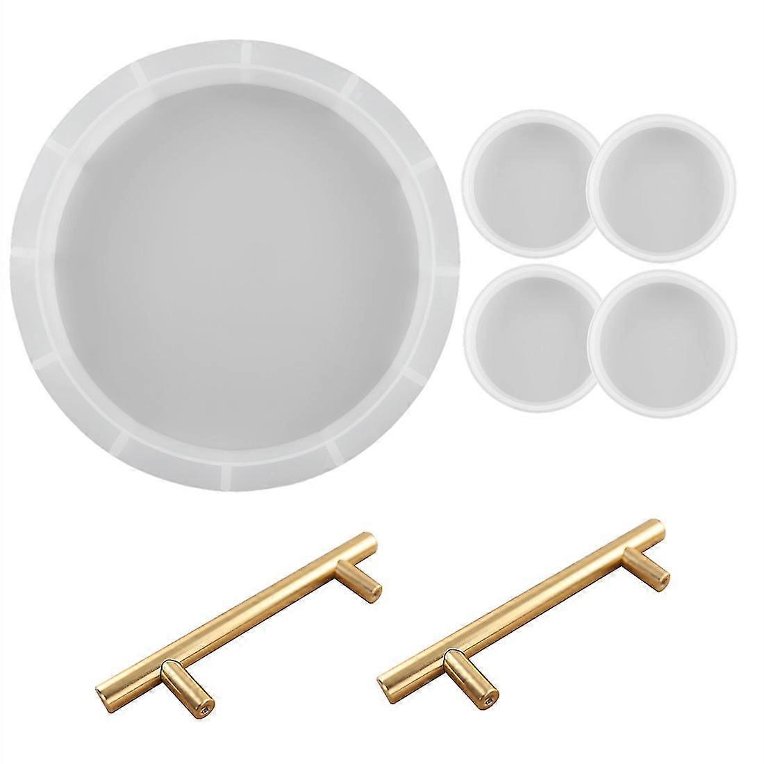 1set Diy Epoxy Resin Er Mould Round Tray Silic Mould With S Home R Access