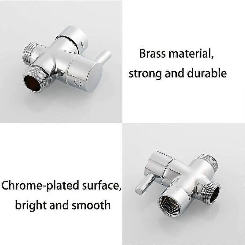 Messing 2 Manier Tap Adapter G1/2 met Dual Outlets en On/Off Valve voor Messing 2 Manier Tap Adapter G1/2 met Dual Outlets en On/Off Valve voor